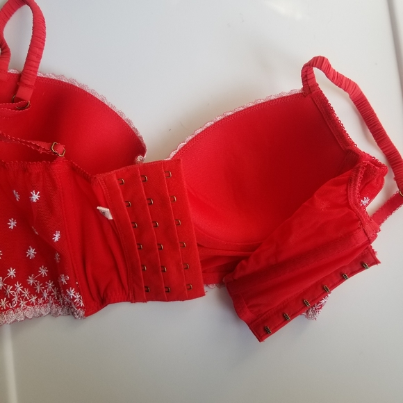 Victoria Secret Pout Red Balconet Long Line Bra - Picture 5 of 5